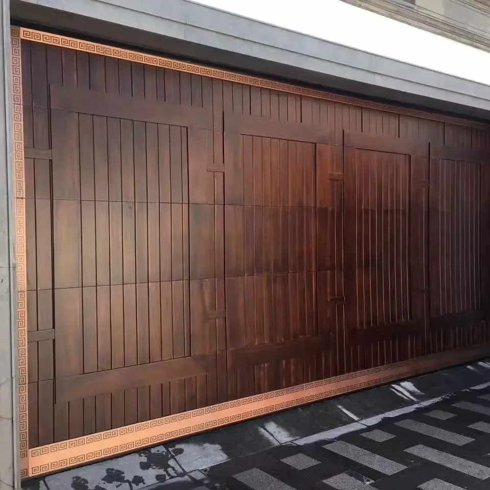 Алюминиевый сплав-дверь гаража твердой древесины