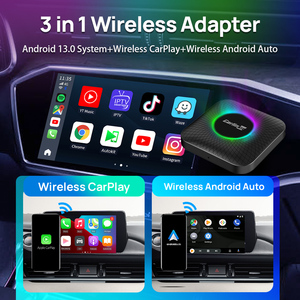 Carlinkit kutusu Android 13 Ai kutusu 128Gb kablosuz adaptör Carplay Tbox Led Qualcomm 8 çekirdek multimedya araba Iptv Iphone için oyna - Product Image 4