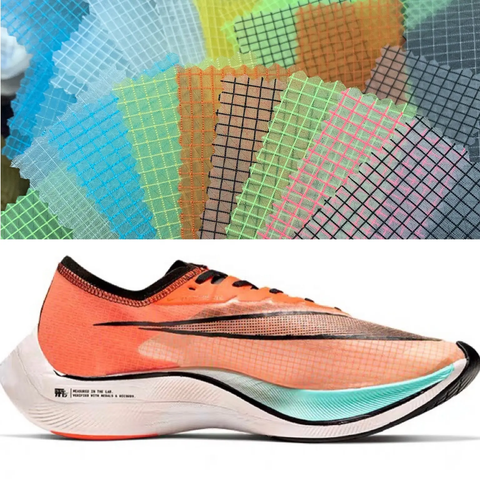 New popular durable nylon diamond woven mesh fabric for sports shoes