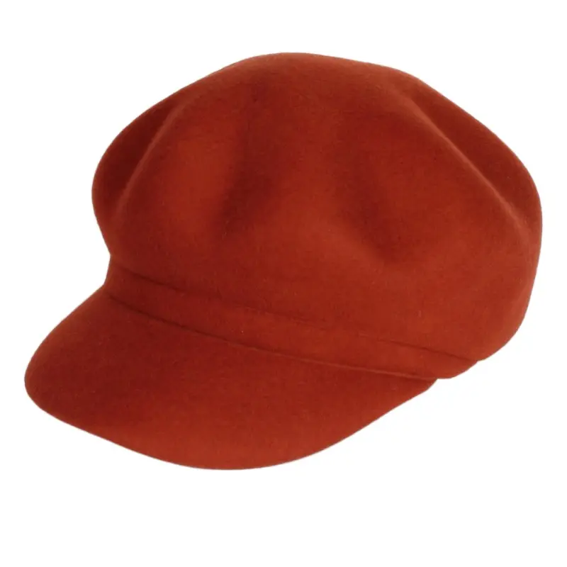 Высококачественные шерстяные осенние модные женские береты из фетра Fedora Chapeau Newsboy Painter тыквенный шлем шляпы для женщин