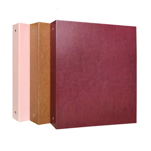 Carpeta de documentos A4 de cuero PU favorita del comprador Pro Logo personalizado películas de colores Clips planificador Notebook Carpeta de cartera de 3 anillos - Product Image 1