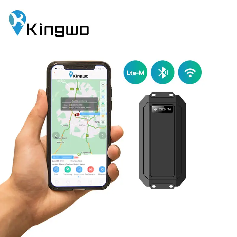 Kingwo Mini traqueur GPS magnétique en temps réel 4G LTE dispositif de suivi GPS pour véhicules/moto/voiture/actif