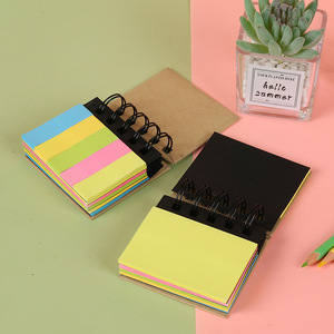 Papel kraft de fabricante, tapa dura, Mini cuaderno, regalo publicitario, logotipo personalizado, Bloc de notas encuadernado en espiral con notas adhesivas surtidas - Product Image 2