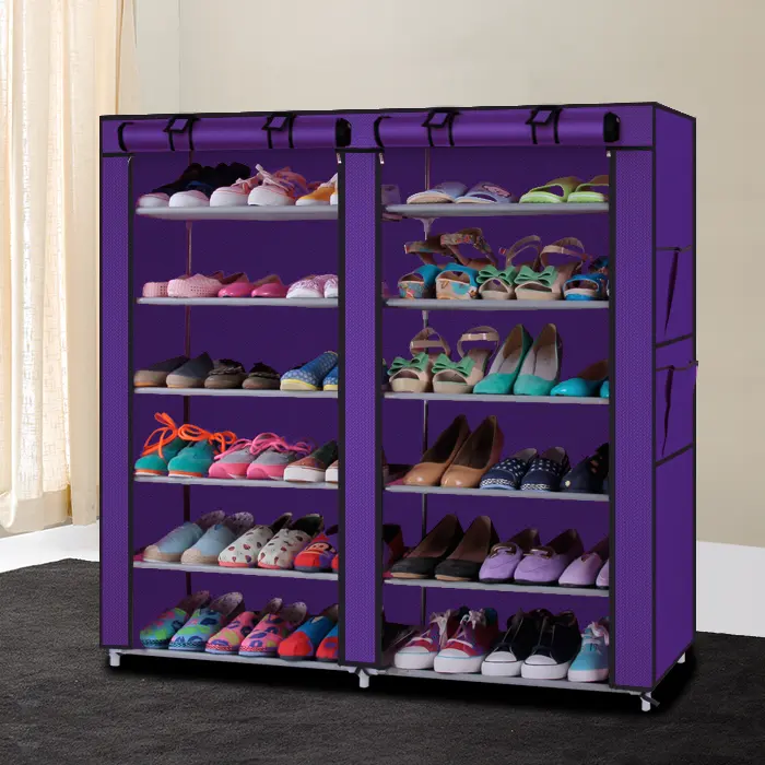 Móveis do armário de sapatos, venda quente como visto não tv fácil montar tecido novo rack de sapatos armazenamento do armário roupeiro mobília da sala de estar