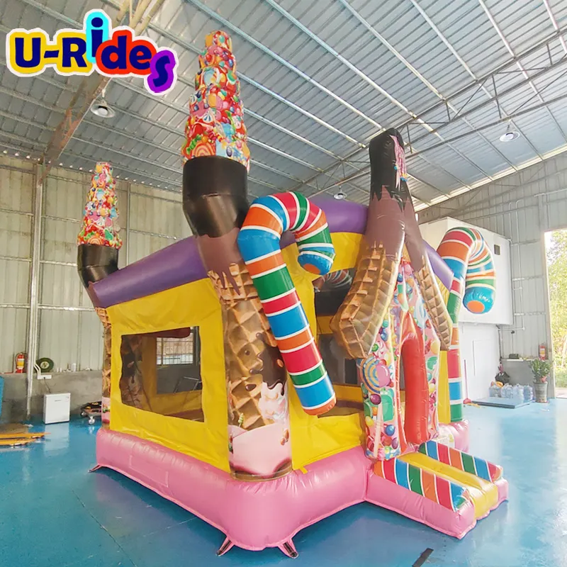 Crianças Commerical Balão Inflável Do Castelo Pequeno Inflável Salto Bouncy Ice Cream Candy House Castelo Bouncy