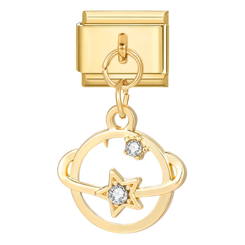 YWXH-85-Gold bottom pendant-planet