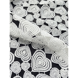 3D <strong>Three</strong>-dimensional Handmade Decals Embroidery Fabric Crystal Textile Lace Fabric - Product Image 5