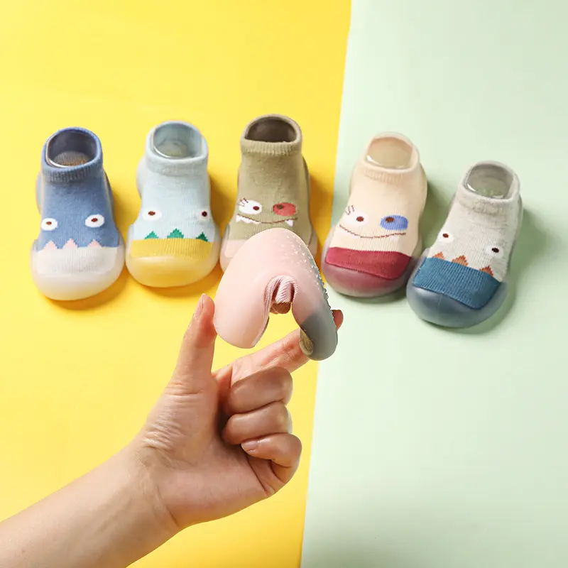 Calzature per calzini per bambini in Silicone Unisex traspiranti con suola in gomma traspirante per interni caldi antiscivolo in Silicone personalizzato