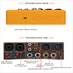 Fast Ship 5 Channel Mini Small <strong>Audio</strong> Mixer <strong>Audio</strong> Console with USB Connecting to <strong>Computer</strong>