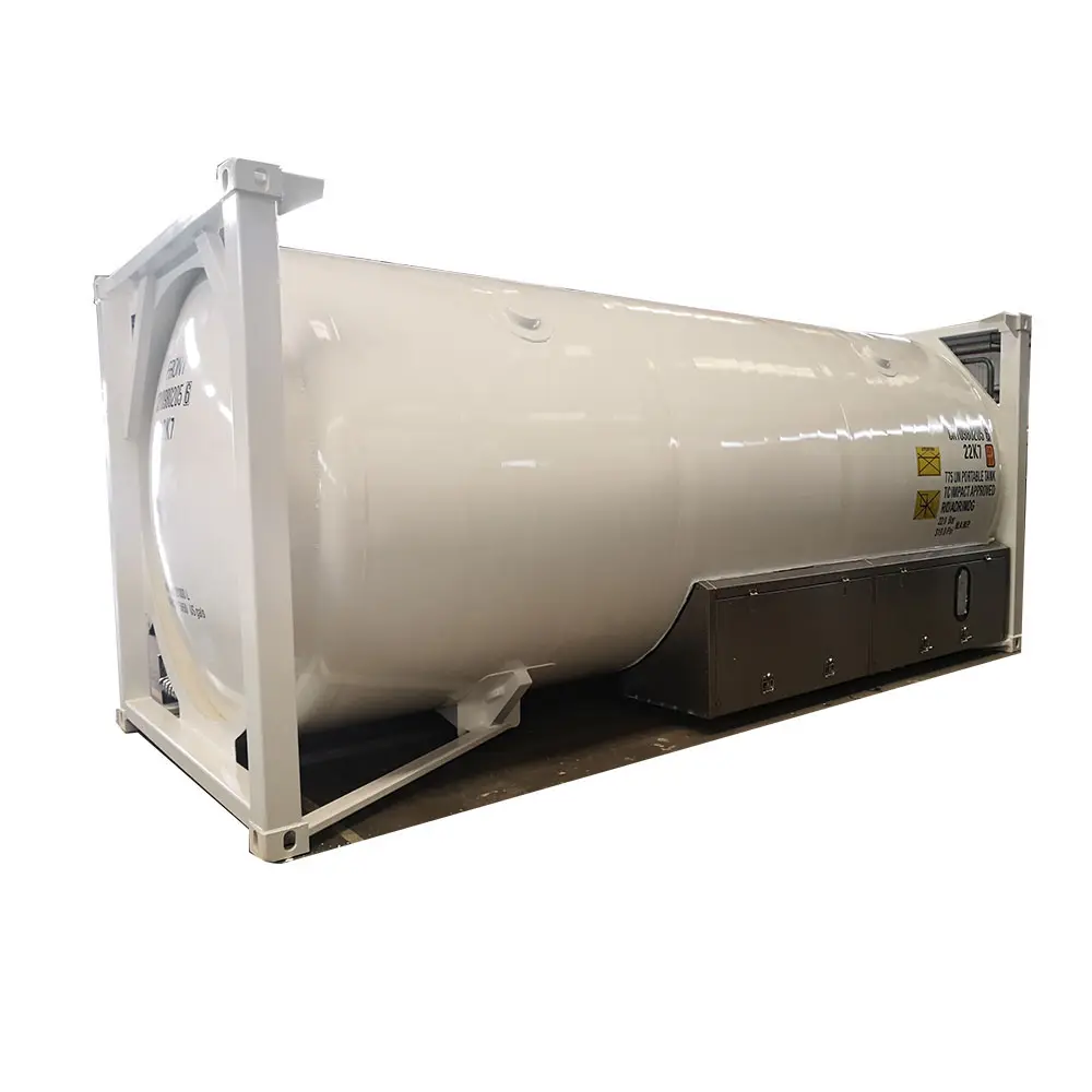 20FT T75 Shipping Liquid Cryogenic Pressure Portable Storage IOS LNG Stainless Steel Tank Container with Cryopump