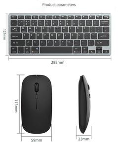 Juego de teclado inalámbrico recargable X522, teclado y ratón inalámbricos portátiles ultrafinos para PC, ordenador de escritorio, portátil - Product Image 6