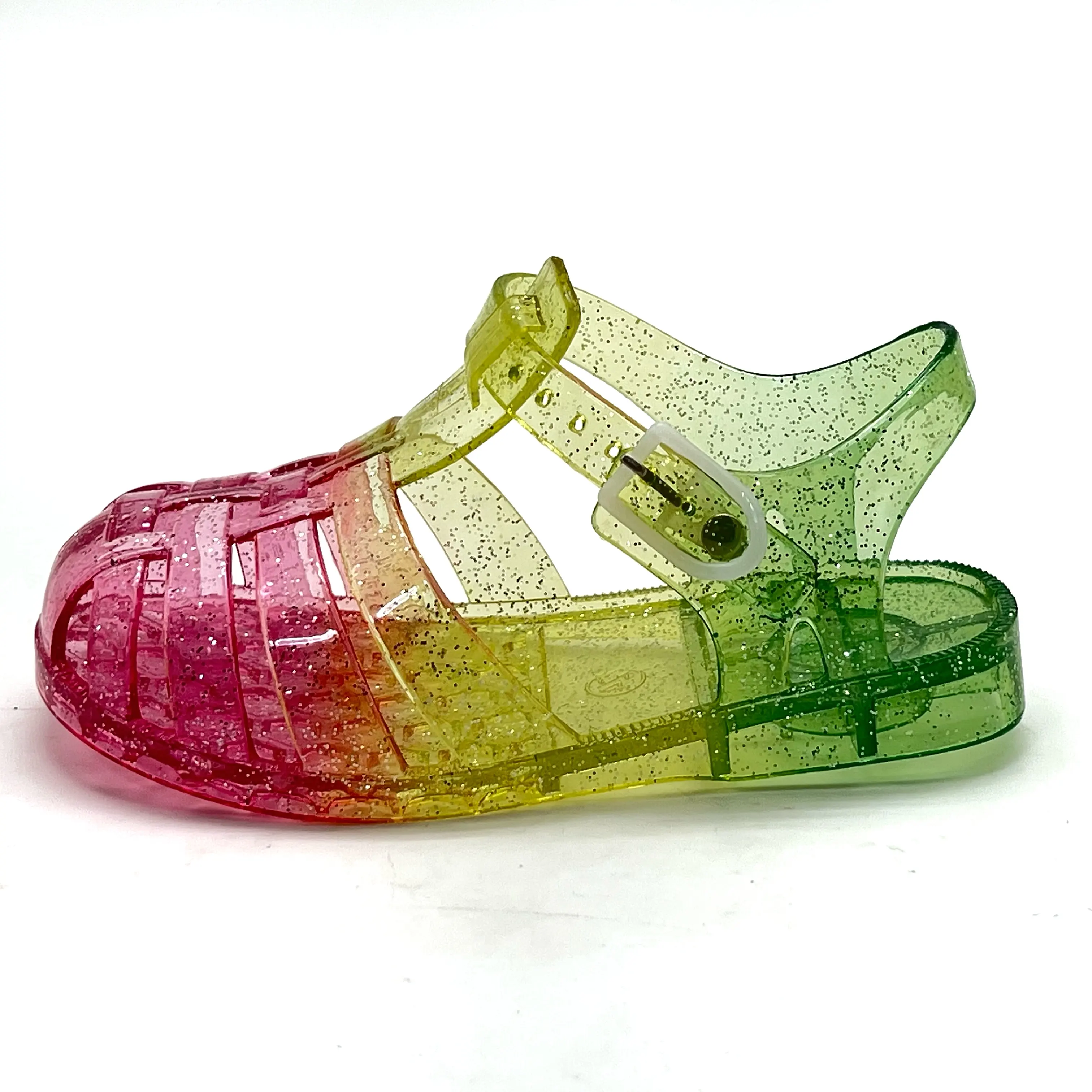 Sepatu taman anak-anak putri musim panas mode grosir alas kaki anak-anak sandal bayi perempuan Jelly Glitter