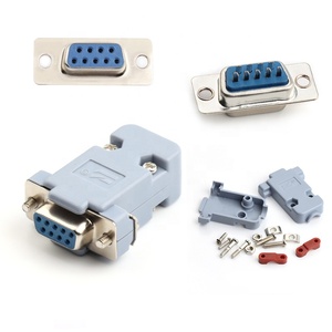 Conector de puerto serie DB9, Conector de cable hembra, enchufe de 9 pines, 2 filas, conector RS232 VGA chapado en oro - Product Image 1