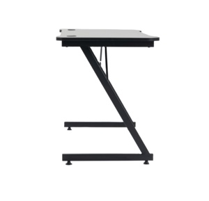 Mesa de ordenador de madera y metal en forma de Z al mejor precio, escritorio de juego negro personalizable con LED y características extensibles para uso doméstico - Product Image 3