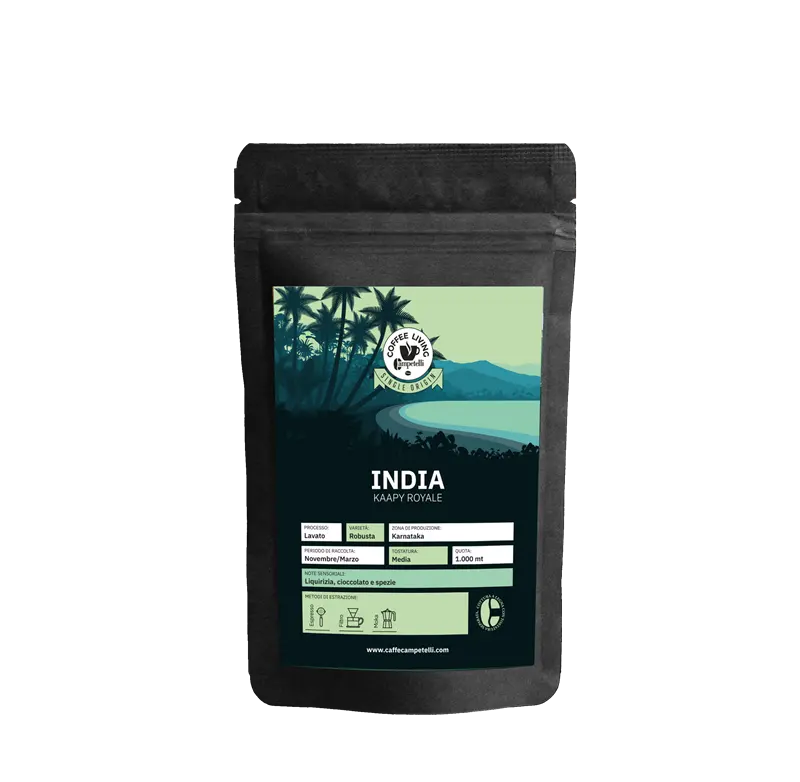 Grote Smakelijke Gezonde Voorraad Medium Geroosterde Pure Robusta Koffieboon 0.25Kg Verpakking Voor Een Geschenk Aan Vrienden