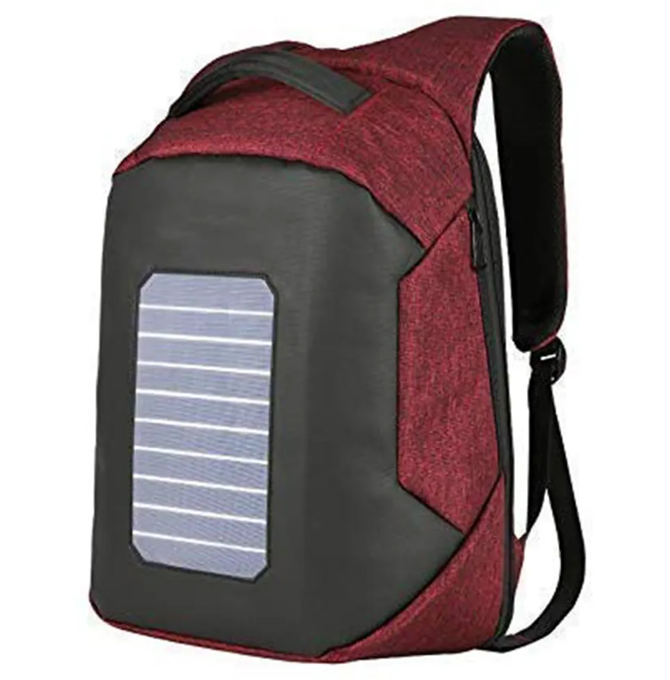 Sac à dos pour ordinateur portable avec chargeur solaire Sac à dos pour ordinateur portable flocon de neige marron tendance unisexe 3 jours Sac solaire pour ordinateur