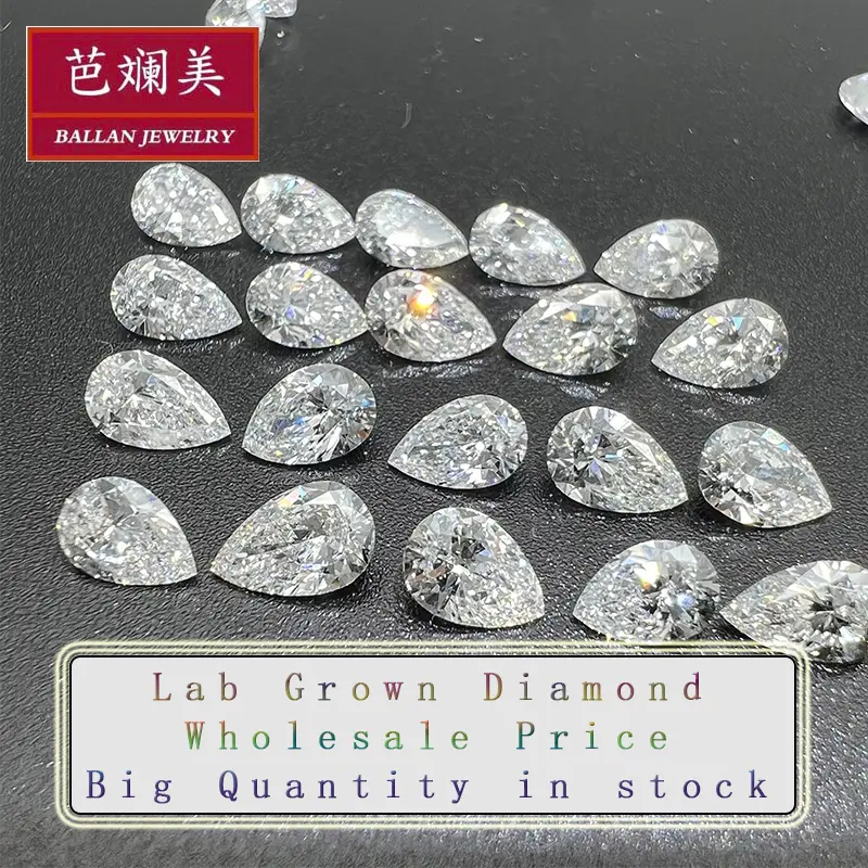 Birnen form 3*2mm - 6*4mm DEF VS Lab Erstellt Diamant Synthetischer CVD/HPHT Diamant Lose Edelstein für Schmuck Labor gewachsener Diamant
