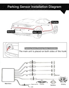 Factory Price 2/4/6/8 <strong>Sensors</strong> <strong>Reversing</strong> Radar Ultrasonic Parking <strong>Sensor</strong> Front and Rear DC 12V Car <strong>Reversing</strong> Aid Without <strong>Display</strong> - Product Image 5