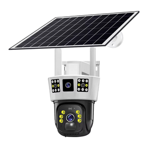 PEIVSO V380 VTS01 tres pantallas 4MP Solar y funciona con batería CCTV WiFi IP PTZ Cámara CMOS Sensor alarma lente con sirena incorporada - Product Image 1