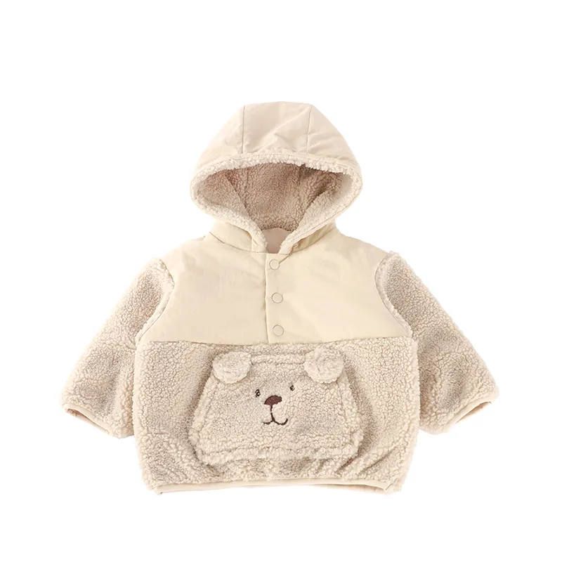 Chaqueta térmica de algodón para bebé, abrigo con bolsillo, estilo coreano, otoño e invierno, novedad de 2022