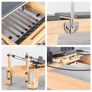 Peralatan Olahraga Pilates <span class=keywords><strong>Reformer</strong></span> Kayu Oak Berkualitas Tinggi dari Studio Wood Pilate untuk Dijual - Product Image 3