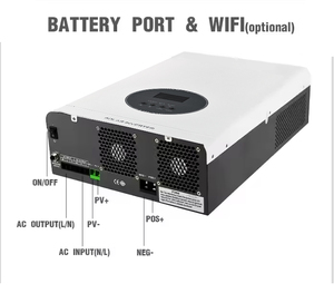 逆变器太阳能10KW 12.5kva 48V 110/220VAC输出关闭/并网纯正弦波太阳能混合逆变器，具有BMS功能 - Product Image 3