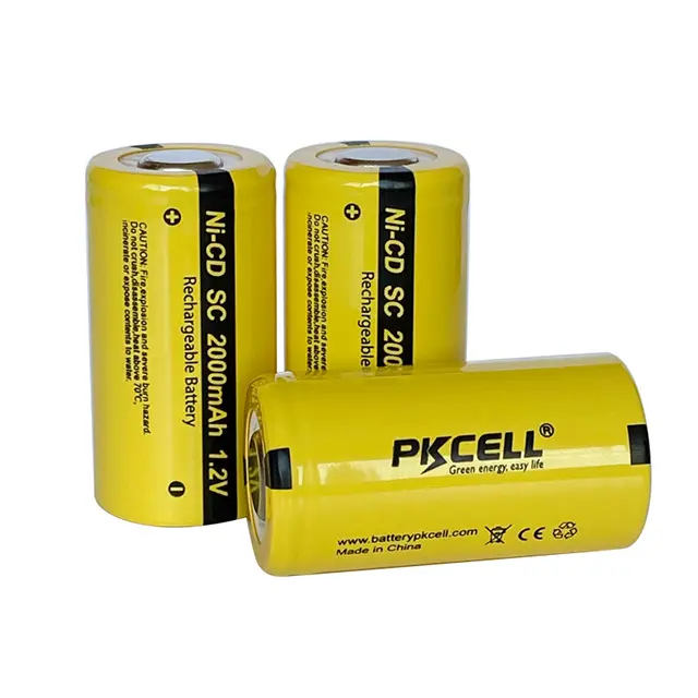 Commercio all'ingrosso batterie nicd batteria ricaricabile 1.2 2000mah nicd sc 1.2v batteria con schede di saldatura