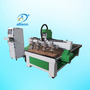 Auto Cnc 1325 Multi-proceso 4 cabezas husillos proceso Atc anidamiento Cnc enrutador máquina proceso madera enrutador para la venta - Product Image 6