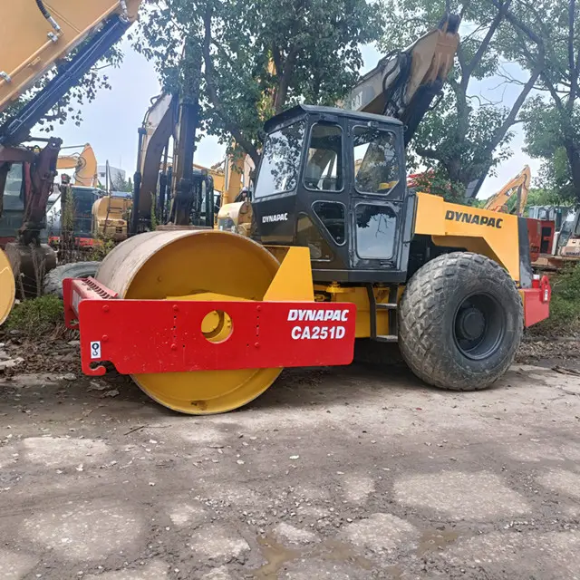 Usine leader Rouleau compresseur d'occasion Dynapac CA 251D marque suédoise à vendre en Chine machinerie lourde pour la construction/chantier