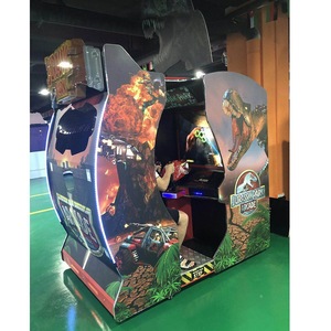 ジュラシックパークデュアルガンシミュレーション55インチモバイル遊園地撮影子供用1コイン式ゲーム