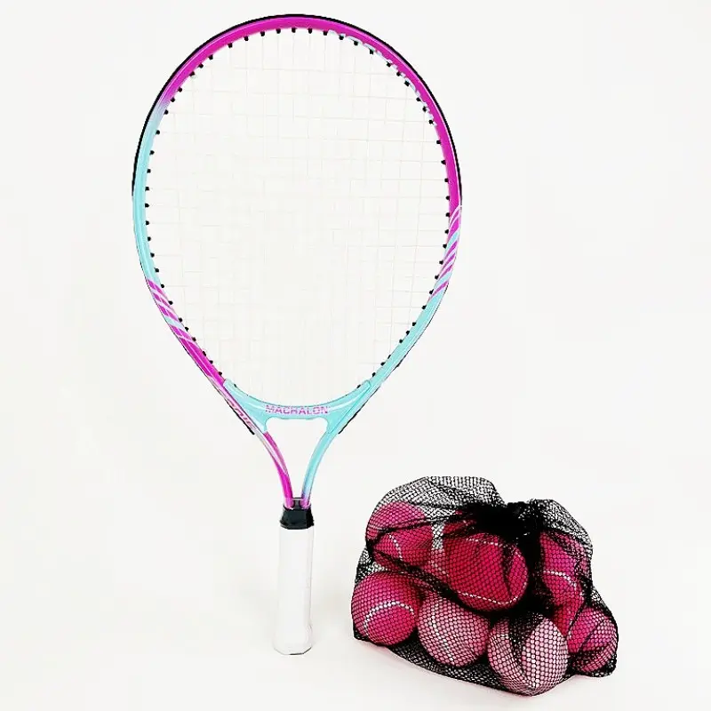 Benutzer definierte Logo rosa Mädchen Tennis schläger 23 Zoll Kinder Aluminium Junior Tennis schläger Kinder Training Schläger Tennis