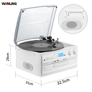 多黑胶播放器，带CD播放器/USB/SD记录/AUX输入/收音机/卡带 - Product Image 4