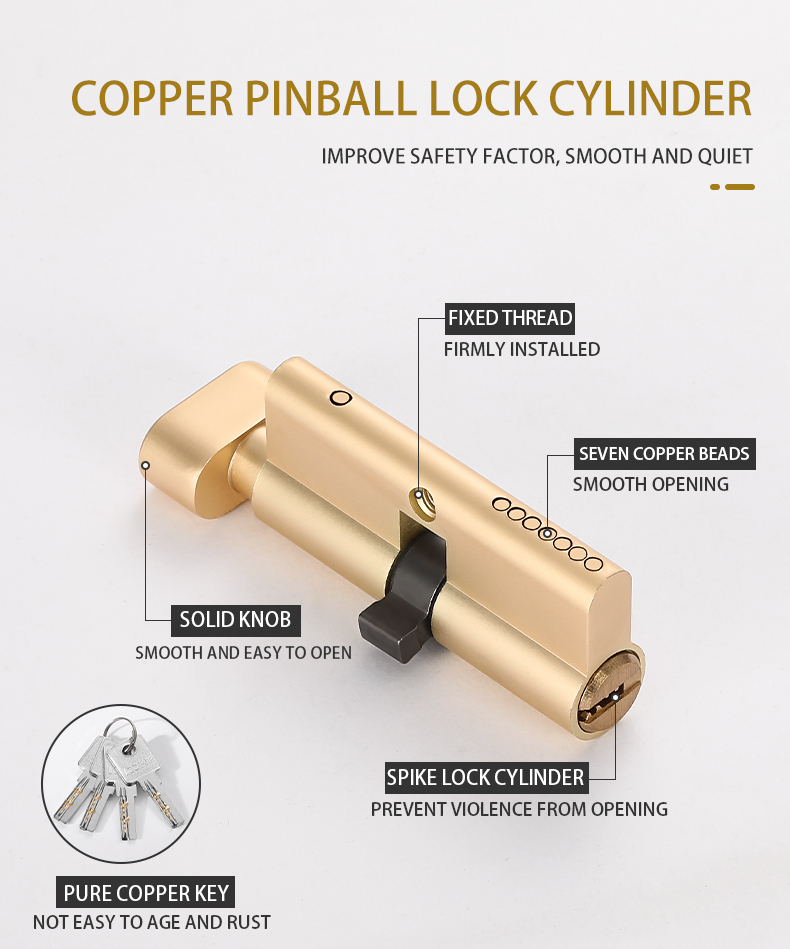 Door Handles Outside and Locks Round Door Handle European Style Interior Locks Handles