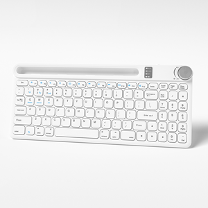 Ultra-Thin Dual Mode <strong>Wireless</strong> <strong>Keyboard</strong> for Office Cell Phone Computer &amp; Tablet Factory U Slot Stand USB Interface New