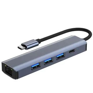 Gigabit 1000Mbps RJ45 HUB USB3.0 di rete con PD100W ricarica rapida porta 5-in-1 USB C per Laptop - Product Image 3