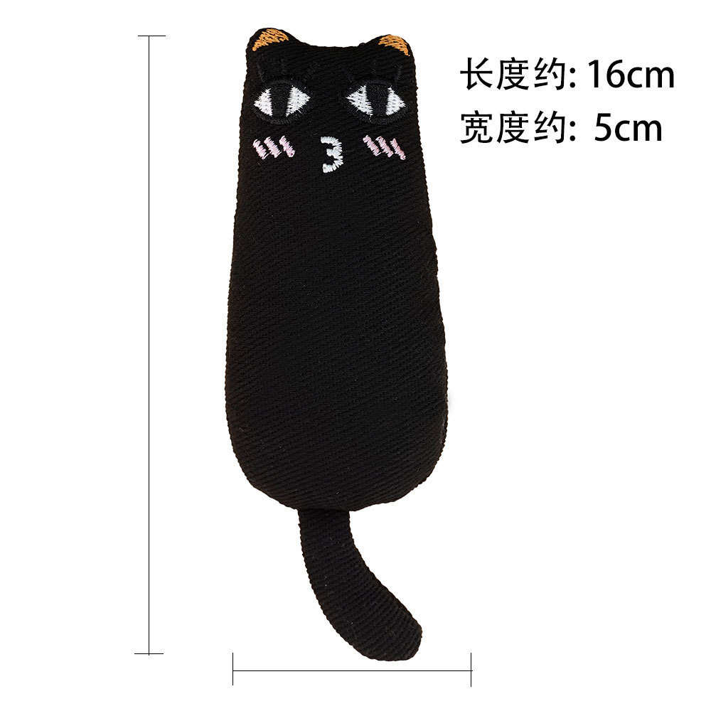 Chat en lin noir