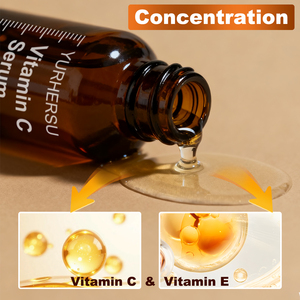 Siero ad alta potenza di vitamina <span class=keywords><strong>C</strong></span> per il viso che illumina il trattamento Anti invecchiamento delle macchie scure per lo sbiancamento della pelle e la riparazione dei danni del sole - Product Image 5