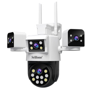 8MP 4-lente Ultra grandangolare pallina sistema CCTV 3X Zoom con visione notturna panoramica PTZ fotocamera per sorveglianza diurna notte - Product Image 2