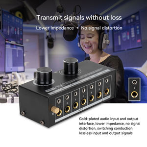 <strong>Audio</strong> Equipment Amplifier Active Speaker <strong>Switch</strong> Box 6 Ch <strong>Audio</strong> signal Switcher L R Stereo Channel Selector 3.5 6.5mm Interface - Product Image 4