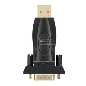 FTDIチップセットを備えたブラックUSB-DB9RS232シリアルコンソール変換アダプター