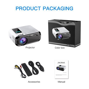 Ev sinemaları ve sunumlar için telefon için LED lamba 4K havai projektör ile Android 9.0 taşınabilir projektör - Product Image 4