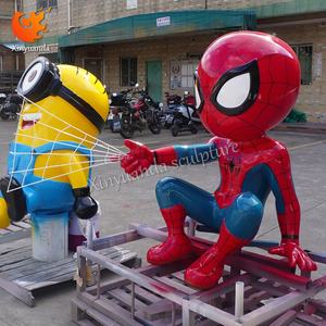 ประติมากรรมไฟเบอร์กลาสรูปแมงมุมการ์ตูนเครื่องประดับเช็คอินในสวนสนุกการตกแต่งธีมภาพยนตร์ห้างสรรพสินค้า - Product Image 2