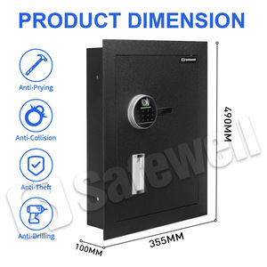 Safewell tuyệt vời Top an ninh dấu vân tay Hidden treo tường Key an toàn hộp thời tiết 4 chữ số thông minh sinh trắc học an toàn - Product Image 5