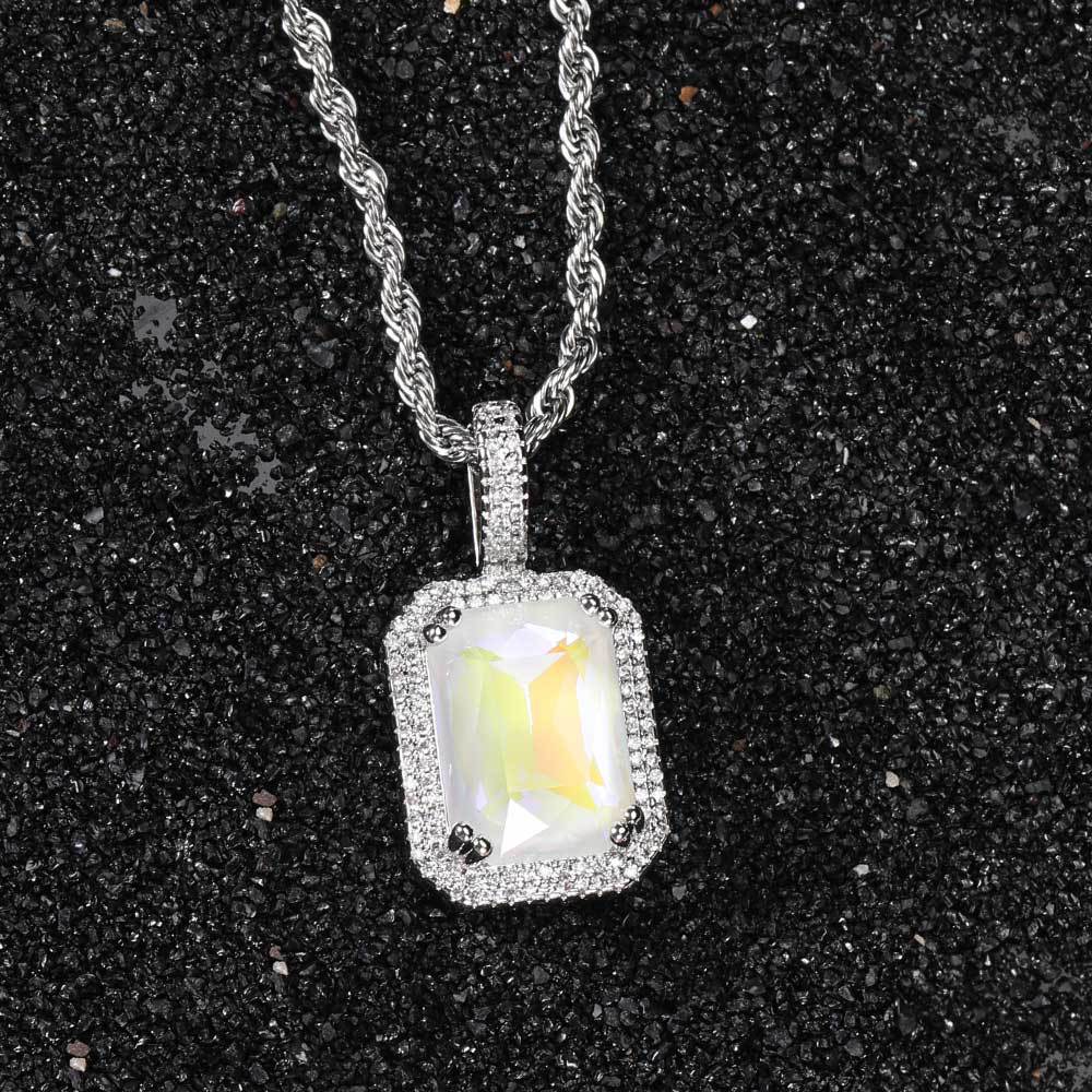 Oro Blanco Fluorescente Zafiro Blanco-Pt159
