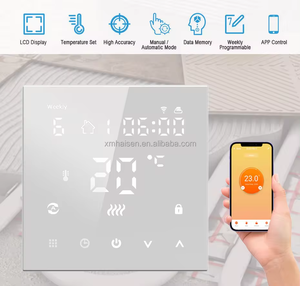HY608 Wifi büyük LED ekran Tuya Alexa ses kontrolü dijital haftalık programlanabilir isıtma termostatı - Product Image 3