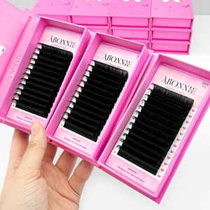 Abonnie bireysel kirpik uzantıları yumuşak ipek kabarık fanlar düğüm ücretsiz kirpik uzantıları C D kıvırmak 0.03 0.05 hacim kirpik tepsileri - Product Image 1