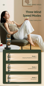 Retro cổ điển ghế xe nôi Máy chạy bộ Du Lịch Mini Clip Fan 3 Tốc độ có thể sạc lại nhỏ cá nhân ngoài trời bàn cầm tay Quạt làm mát - Product Image 2