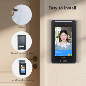 Control DE ACCESO biométrico Sistema de intercomunicación de teléfono de puerta montado en la pared Sistema de intercomunicación de habitación a habitación - Product Image 1