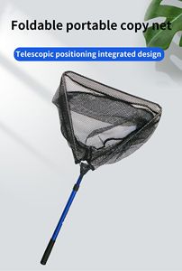 Selco折りたたみ式ヘッドラバーネットEVAハンドル長距離漁網用マルチフィラメンランディング - Product Image 2