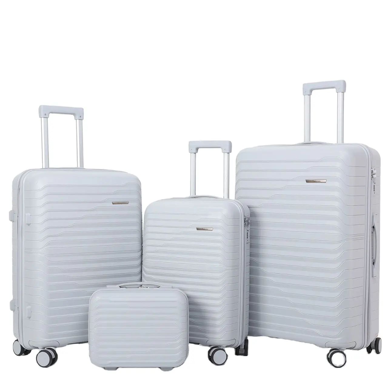 Factory customized multifunctional four piece set hard shell luggage suitcase set for trips